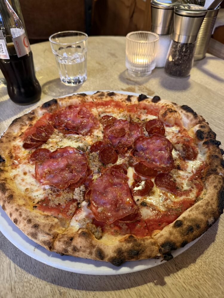 Pizza served at Bath Pizza Company inside Green Park Station